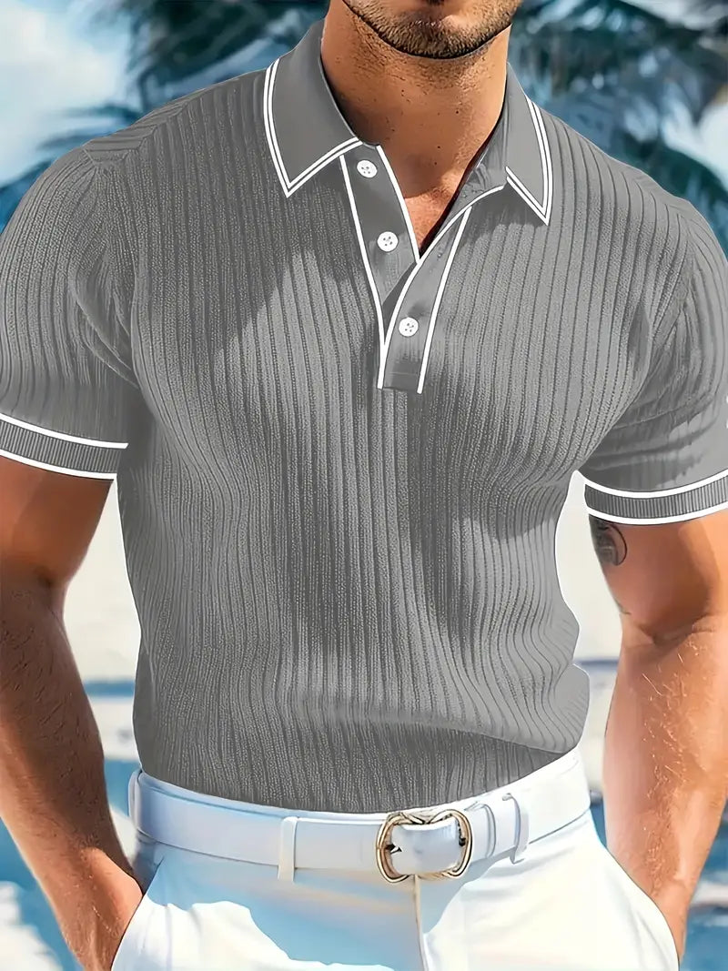 Mannen Polo Op Maat Gemaakte Structuur, Mediterraanse Flair