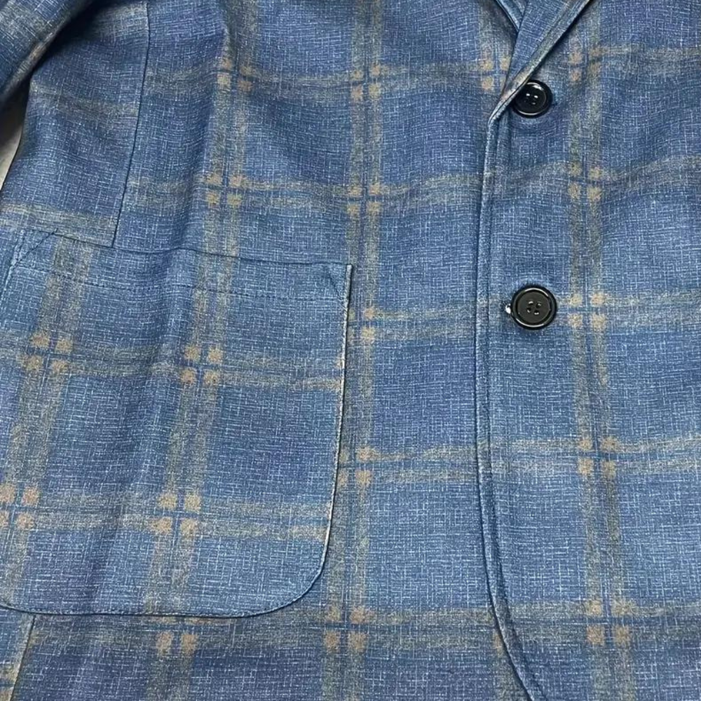 ZOLTAN - Luchtige geruite zomerblazer voor mannen