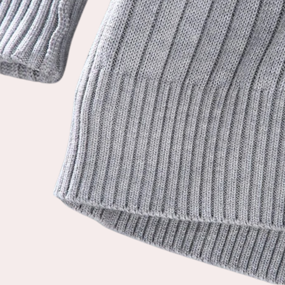 Janusz - Casual luxe gebreid herencardigan met rits voor de zomer