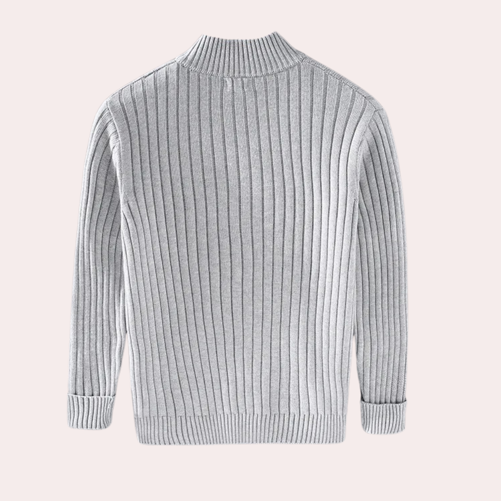 Janusz - Casual luxe gebreid herencardigan met rits voor de zomer