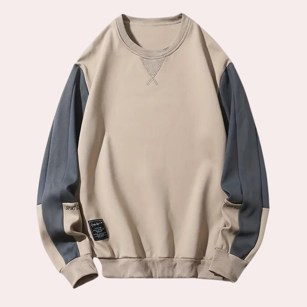 Sweatshirt met Kleurcontrast voor Heren