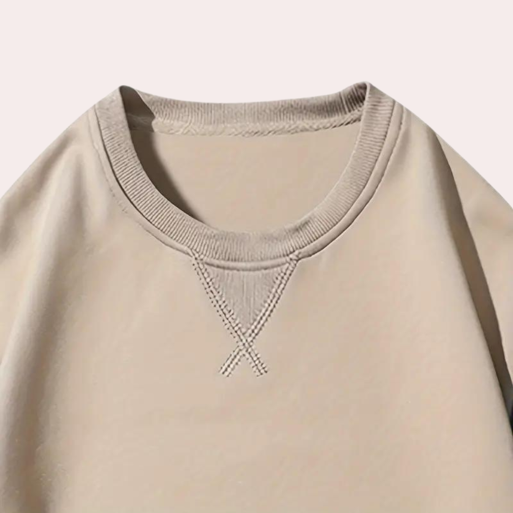 Sweatshirt met Kleurcontrast voor Heren
