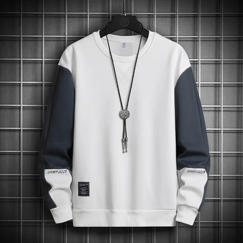 Sweatshirt met Kleurcontrast voor Heren