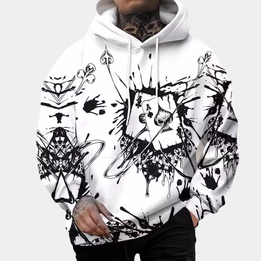 DALE - Lichte Bedrukte Hoodie voor Heren - Zomereditie
