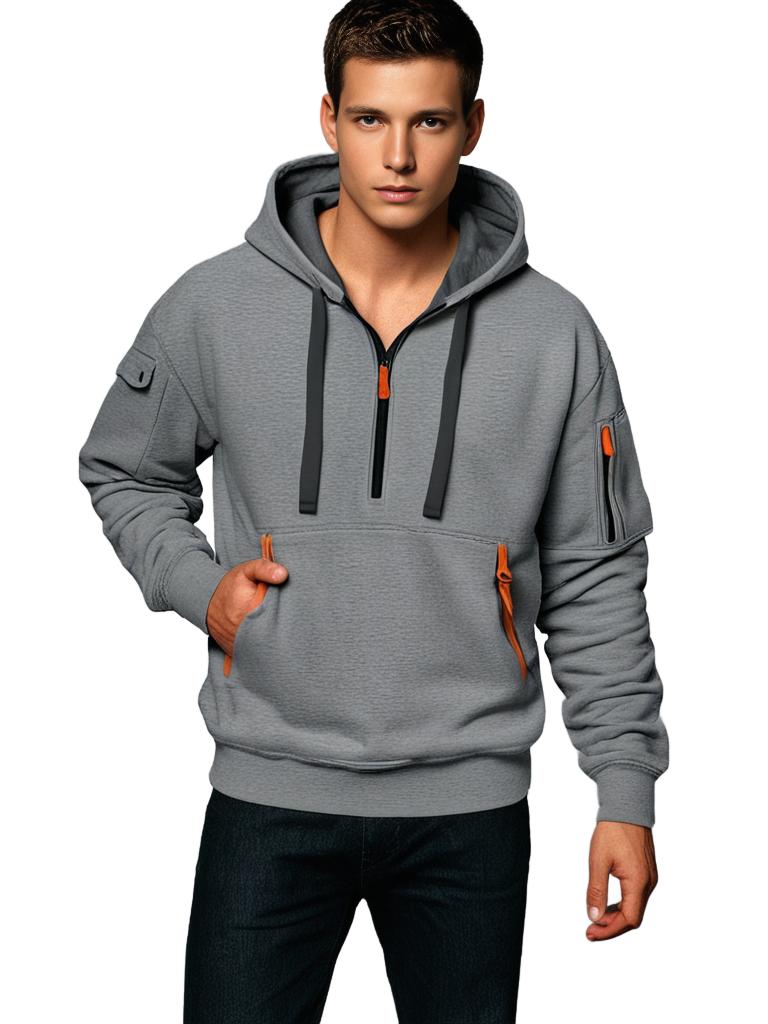 Heren hoodie met stijl en comfort