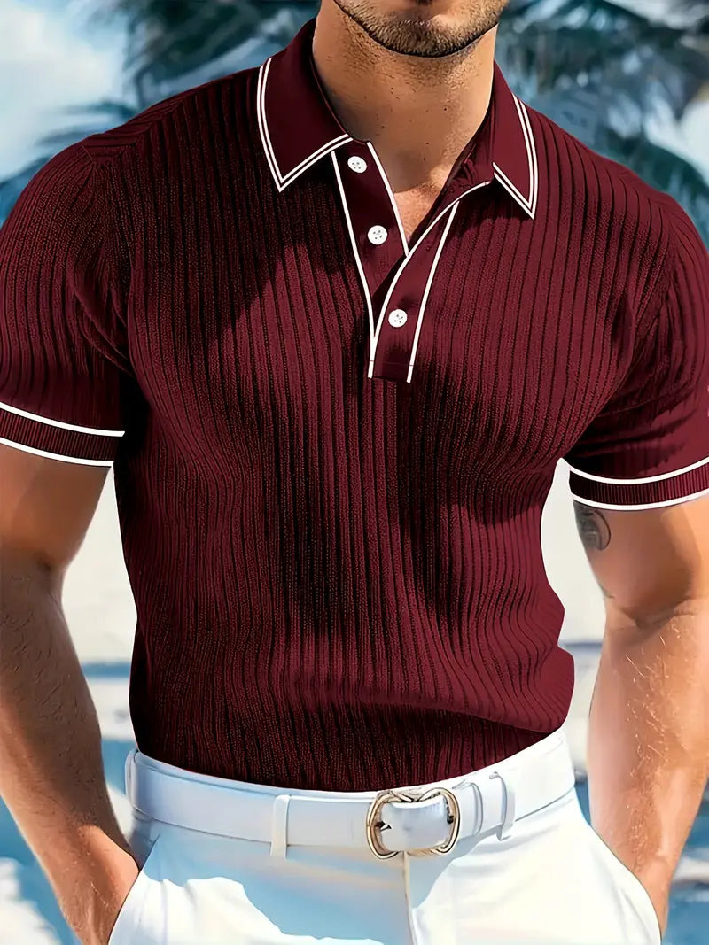 Mannen Polo Op Maat Gemaakte Structuur, Mediterraanse Flair