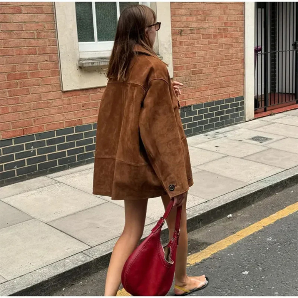 Suede Statement Coat