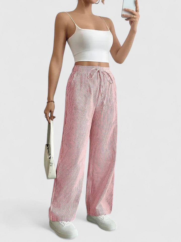 Comfortabele wijde broek met elegante details