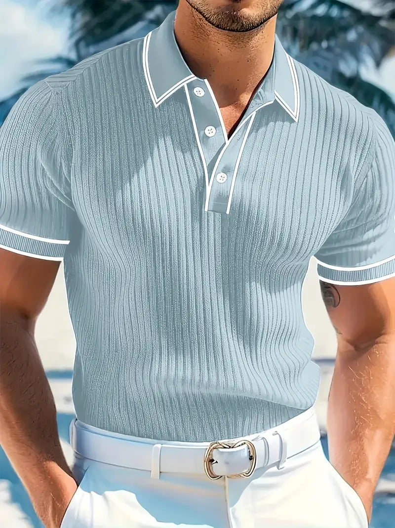 Mannen Polo Op Maat Gemaakte Structuur, Mediterraanse Flair