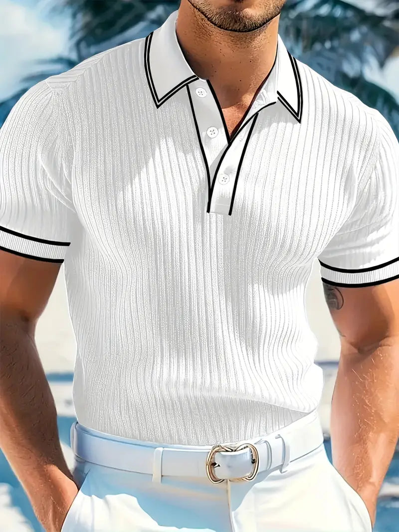 Mannen Polo Op Maat Gemaakte Structuur, Mediterraanse Flair