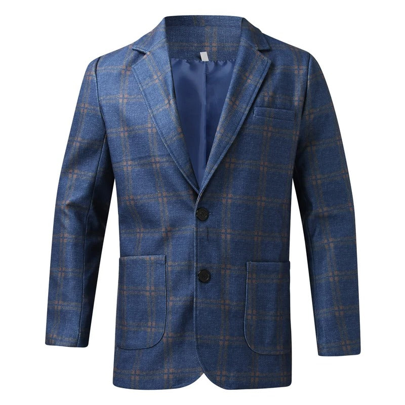ZOLTAN - Luchtige geruite zomerblazer voor mannen