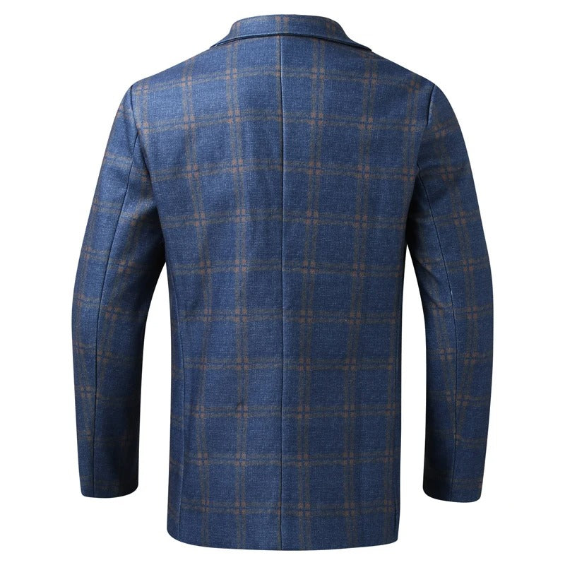 ZOLTAN - Luchtige geruite zomerblazer voor mannen