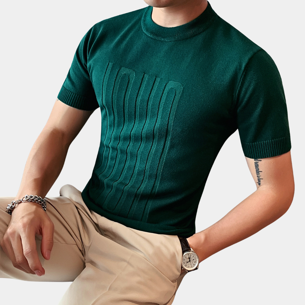 Bruce - Luchtige gebreide herensweater met ronde hals voor de zomer