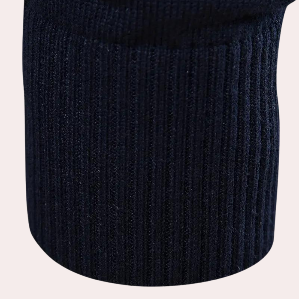 Renate - Lichte color block herensweater met rits voor de zomer