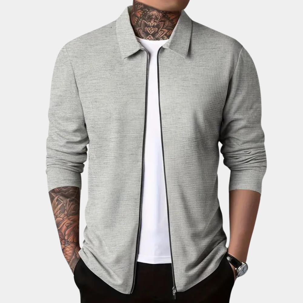 Casual herenjack met rits voor de zomer