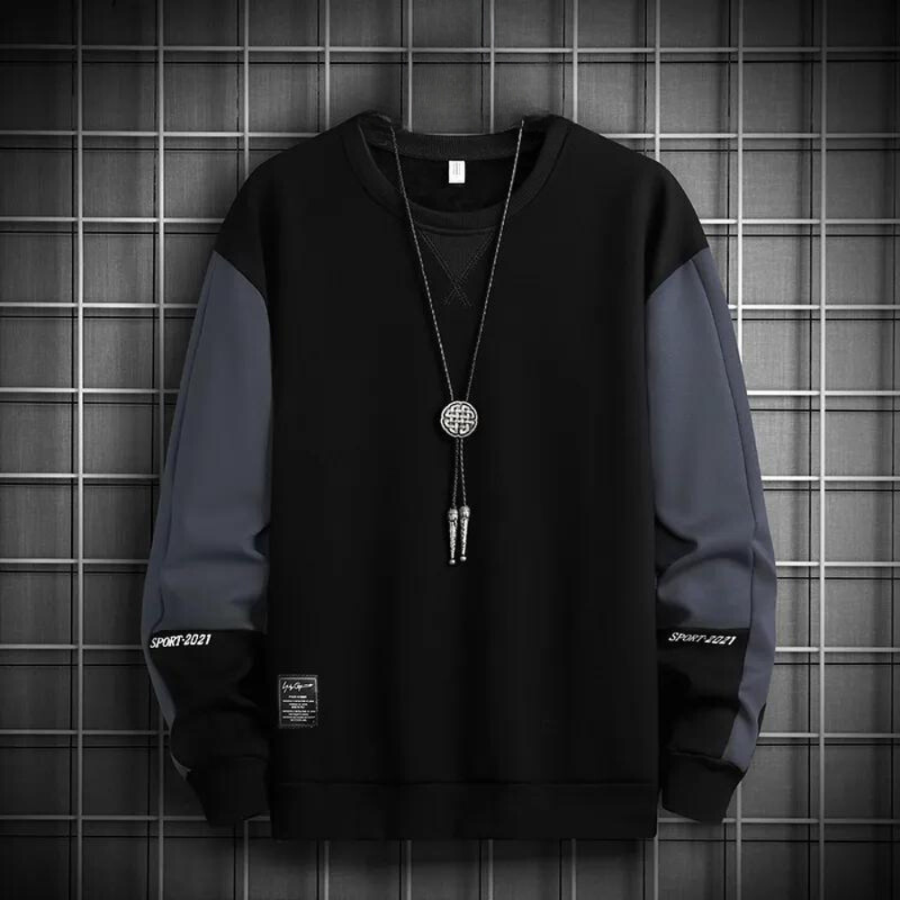 Sweatshirt met Kleurcontrast voor Heren