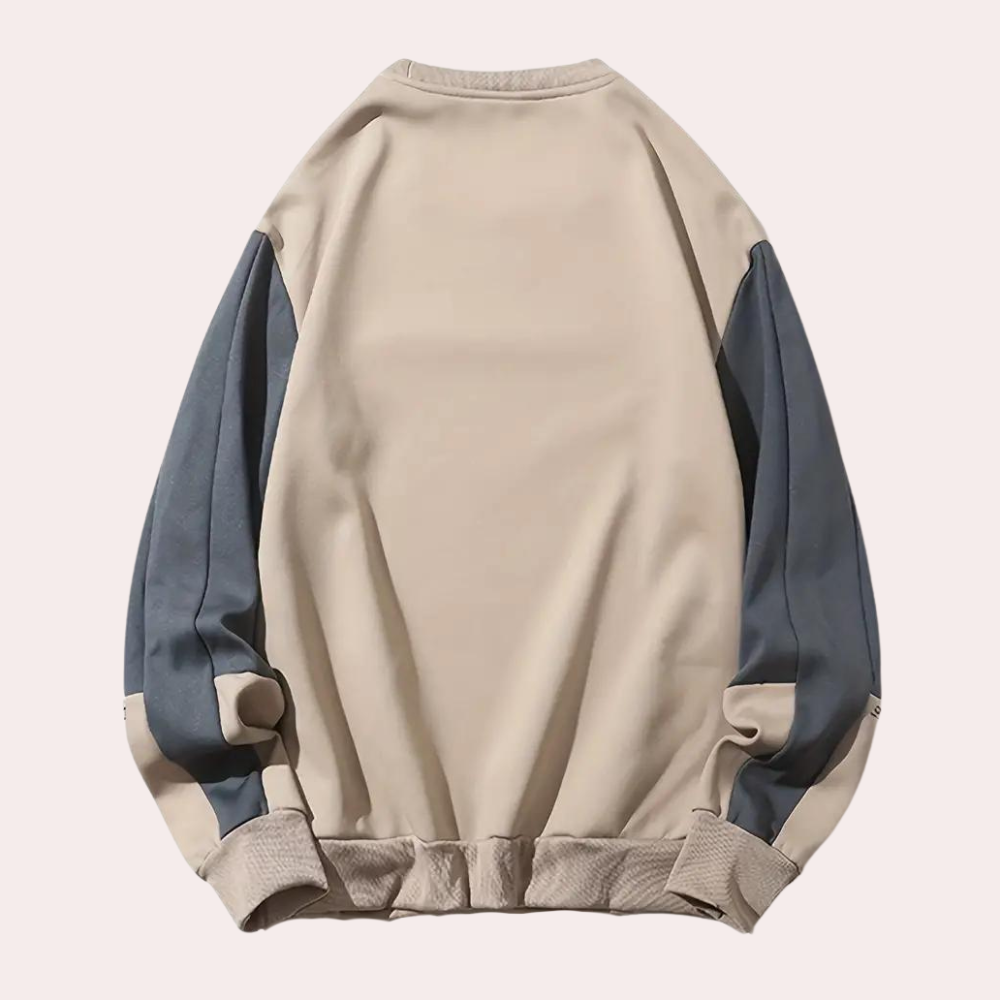 Sweatshirt met Kleurcontrast voor Heren