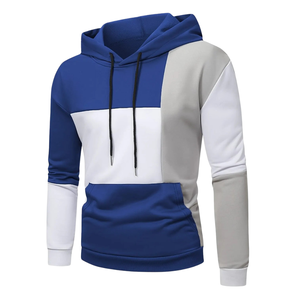 Sportieve colorblock zomertrui met capuchon voor heren