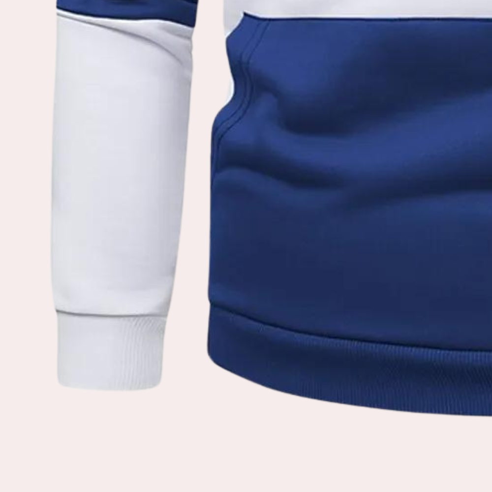 Sportieve colorblock zomertrui met capuchon voor heren