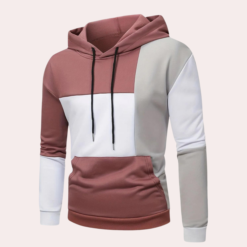 Sportieve colorblock zomertrui met capuchon voor heren