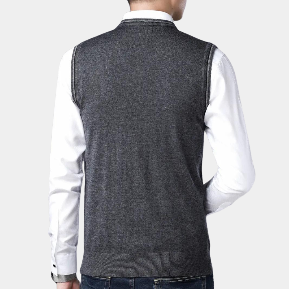 Kostas - Hippe heren trui vest met v-hals voor de zomer