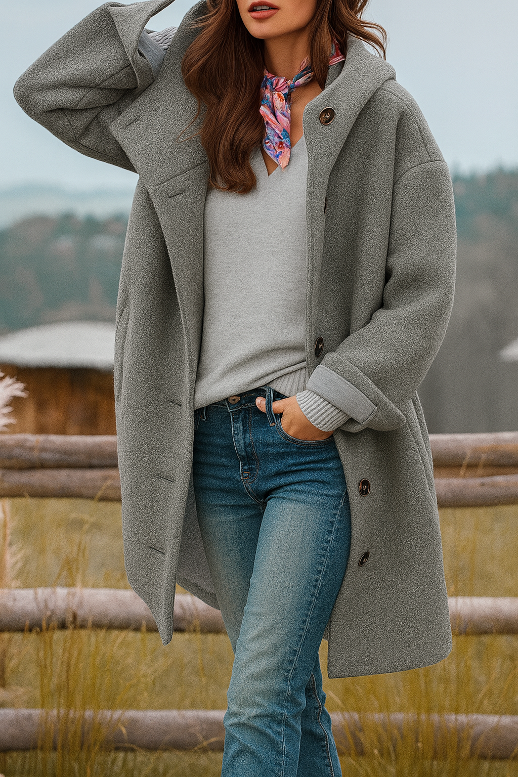 Elegante midlengte jas