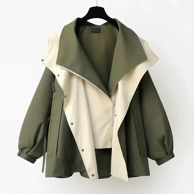 Moderne Tweekleurige Trenchcoat