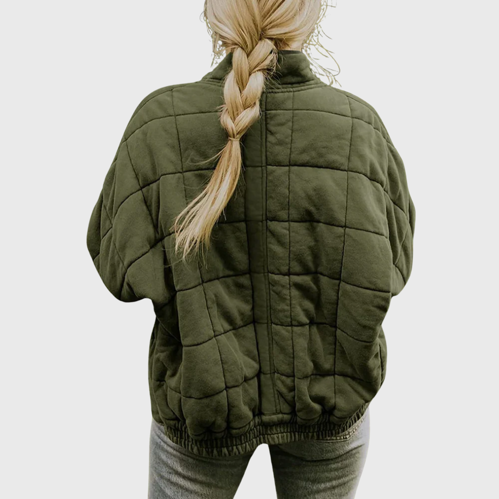 Gewatteerde jas met elegante oversized look