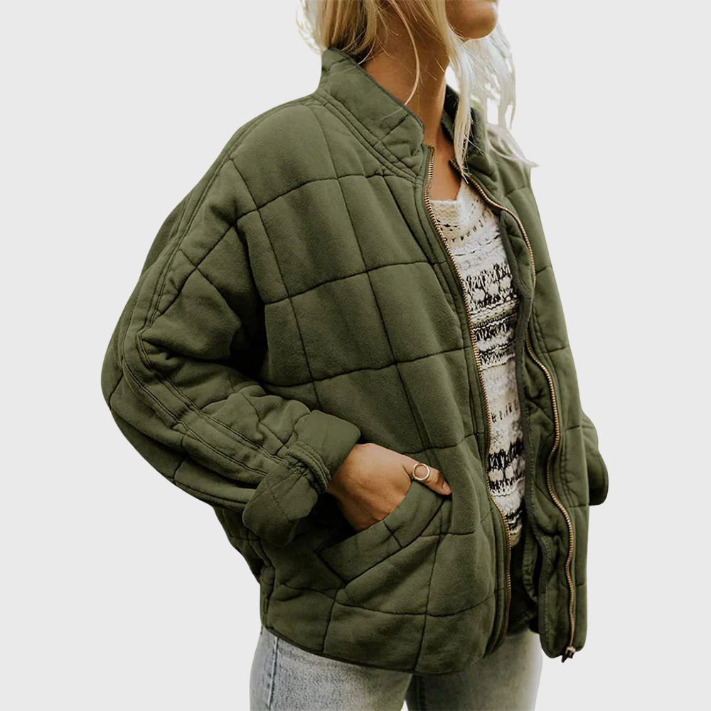Gewatteerde jas met elegante oversized look