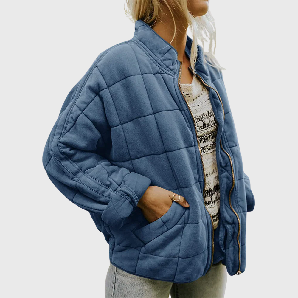 Gewatteerde jas met elegante oversized look