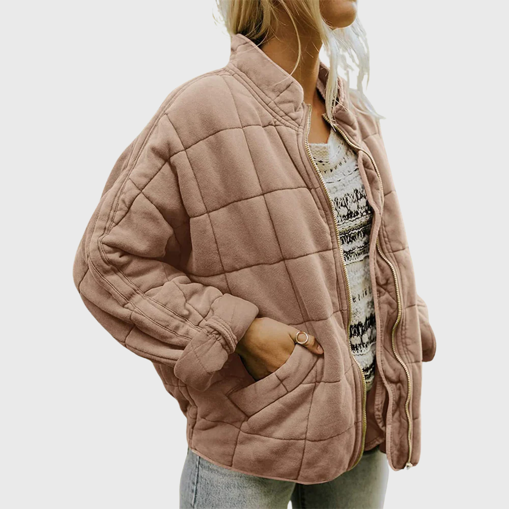 Gewatteerde jas met elegante oversized look